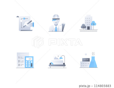 City building and design - flat design style icons set City building and design - flat design style icons set 114803883