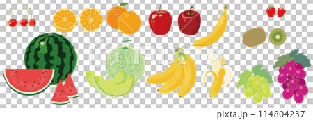 Fruit set illustration 114804237