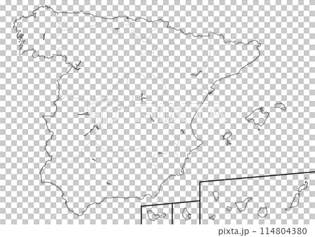 白地図 スペイン 白地図 スペイン 114804380