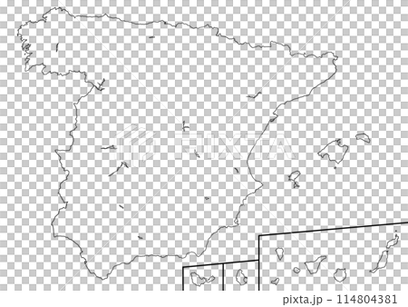 白地図 スペイン 白地図 スペイン 114804381