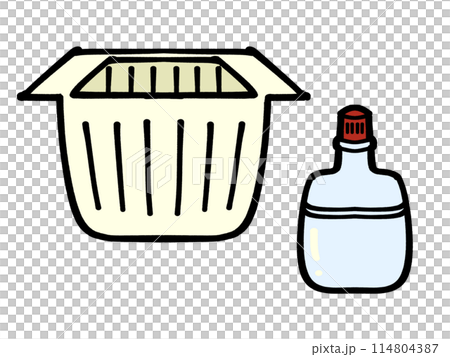 Simple illustration material of a urine test 114804387