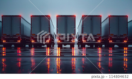 運送で使われる大型トラック 運送で使われる大型トラック 114804632