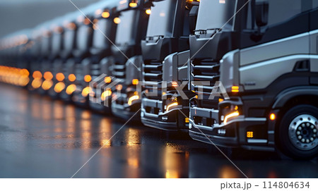 運送で使われる大型トラック	 114804634