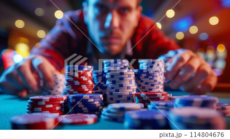 カジノでチップを全ベットするイメージ 114804676
