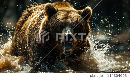 凶暴なクマのイメージ 凶暴なクマのイメージ 114804698