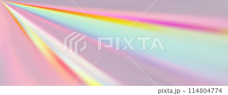 Pastel bg with rays from the corner, created by refracting light through a prism or piece of glass 114804774