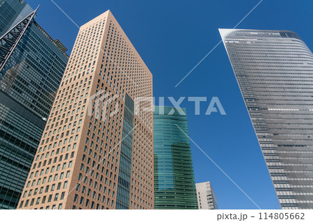 【東京都】汐留の高層ビル群 114805662