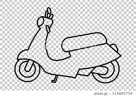 Scooter line drawing illustration 114805754