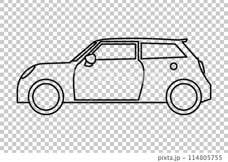 Automobile line drawing illustration_Minicar 114805755
