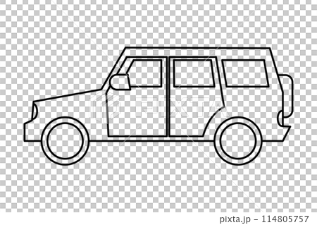 汽車線描圖_越野 114805757