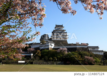日本の城　姫路城　三の丸広場からの景観 114807124