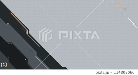 Trendy Carbon Abstract Mecha Gundam Metaverse Tech Futuristic Cyber Gaming Geometric Background 114808066