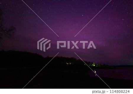 北海道の低緯度オーロラ 114808224