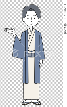 穿著和服的客棧少爺插畫 114808231