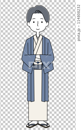 穿著和服的客棧少爺插畫 穿著和服的客棧少爺插畫 114808232