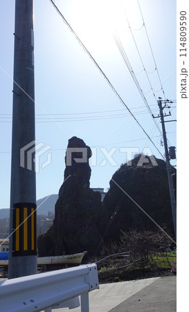 北海道斜里郡斜里町ウトロのゴジラ岩 114809590