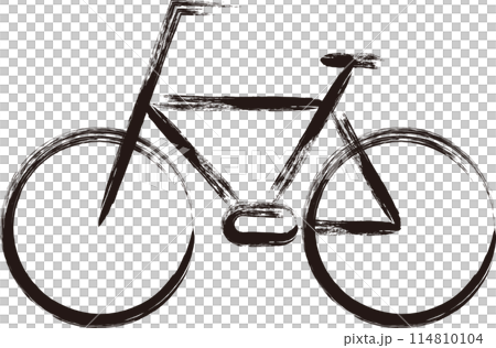 Brush-written business icon: Bicycle Brush-written business icon: Bicycle 114810104