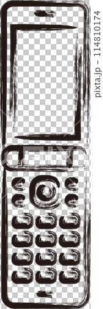 Brush-written business icon Galapagos mobile phone Brush-written business icon Galapagos mobile phone 114810174