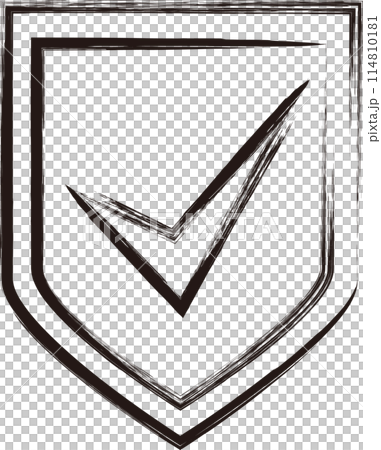 Brush-written business icon security 114810181