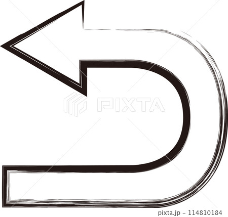 筆書きビジネスアイコン　戻る 114810184