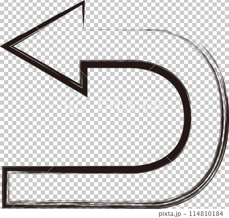 筆書きビジネスアイコン　戻る 114810184