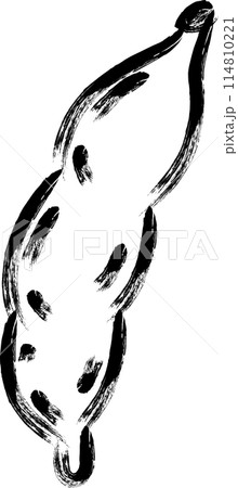 野菜の筆書き単品アイコン　枝豆 114810221