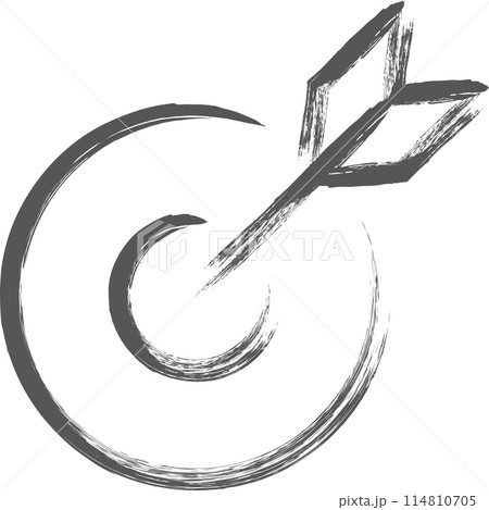 筆書きミニミニアイコン　ダーツ 114810705