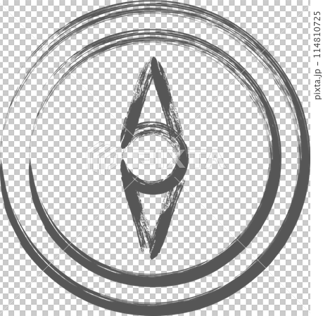 Brush-written mini icon: Compass Brush-written mini icon: Compass 114810725