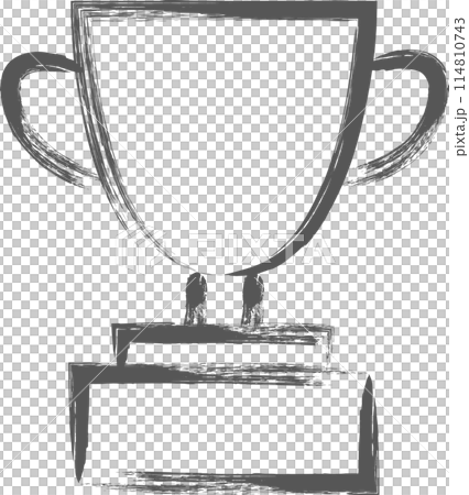 Brush-written mini icon trophy 114810743