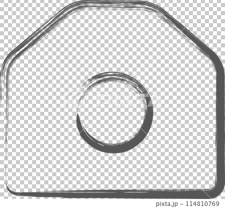 Brush-drawn mini icon camera 114810769