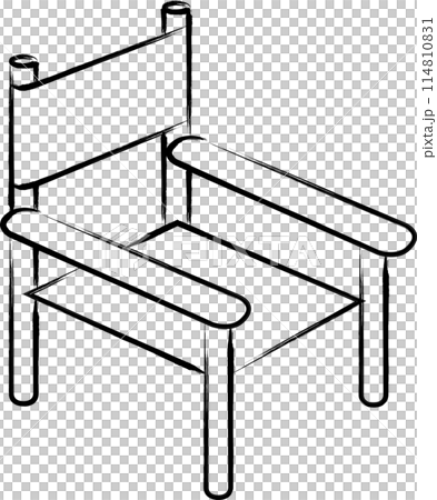 筆書きキャンプ道具　椅子 114810831