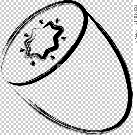 フルーツの筆書き単品アイコン キウイ フルーツの筆書き単品アイコン キウイ 114810853