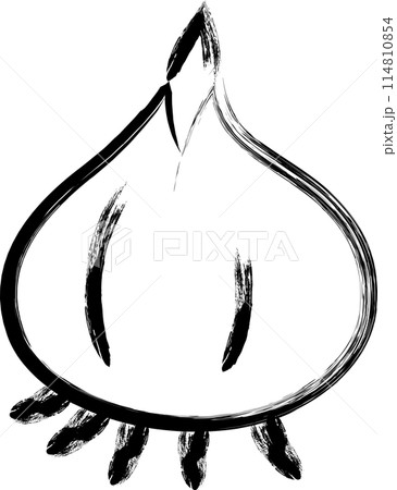 野菜の筆書き単品アイコン 玉ねぎ 野菜の筆書き単品アイコン 玉ねぎ 114810854