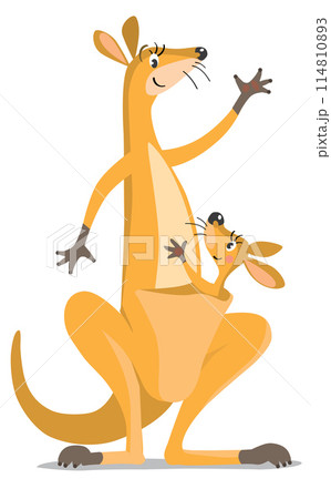 Two funny kangaroos 114810893