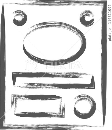 筆書きミニミニアイコン　パチンコ 114811096