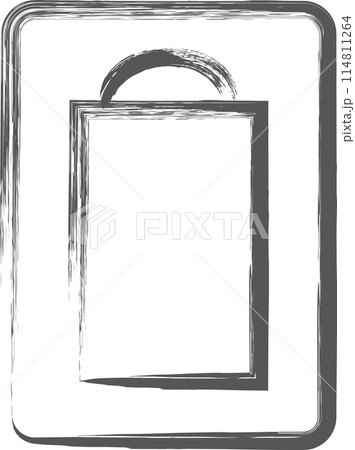 筆書きミニミニアイコン　カルテ 114811264