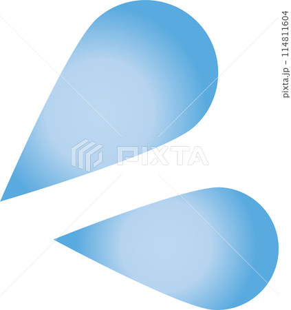 しずく　水滴　アイコン　汗	 114811604