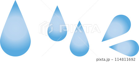 しずく　水滴　アイコンセット 114811692