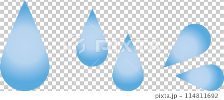 しずく　水滴　アイコンセット 114811692