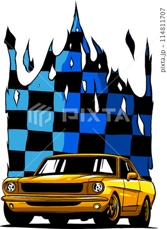 hand draw of Muscle car vector illustration design hand draw of Muscle car vector illustration design 114811707