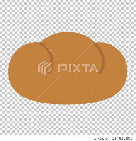 Simple and cute bread illustration 114811809