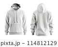 Hoodie for mockup isolated white background  114812129