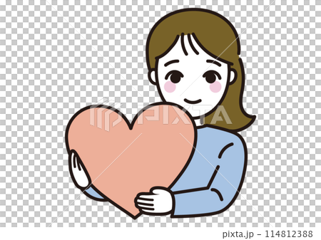 A woman with a heart 114812388
