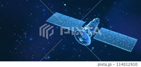 Satellite on the space background. Space exploration, GPS technology 114812910