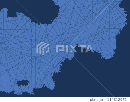 Portolan map, two continents and a sea Portolan map, two continents and a sea 114812971