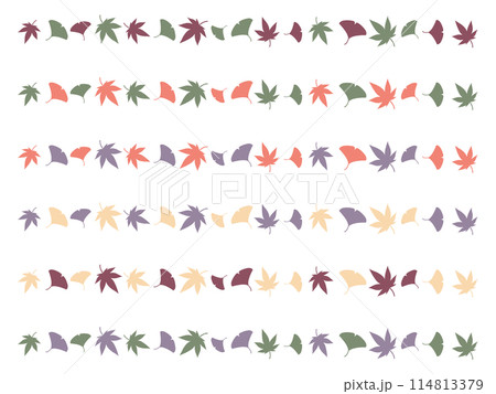 カラフルな紅葉のラインセット カラフルな紅葉のラインセット 114813379