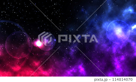 カラフルな宇宙の星雲イメージ素材 カラフルな宇宙の星雲イメージ素材 114814070