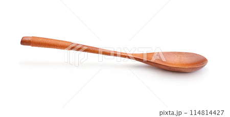 Wooden spoon isolated on white. Wooden spoon isolated on white. 114814427