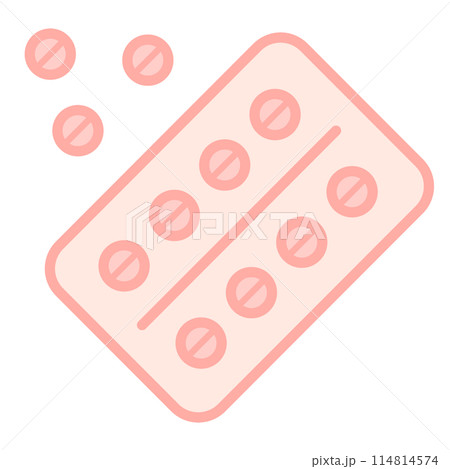 低容量ピルのシンプルなアイコンイラスト 114814574