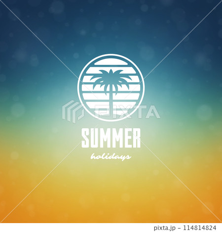 Summer holidays label or badge typography slogan design 114814824